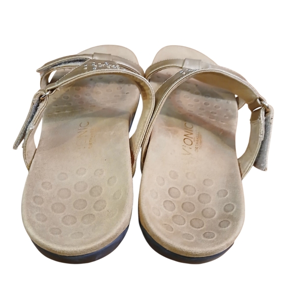 Vionic Orthoheel Gold Studded Bling Leather Slide Sandals Womans 9 - Picture 7 of 10